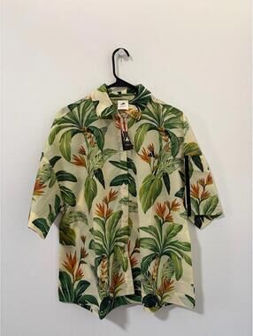 New $90 Adidas x Farm Rio Premium Polo - Womens size large